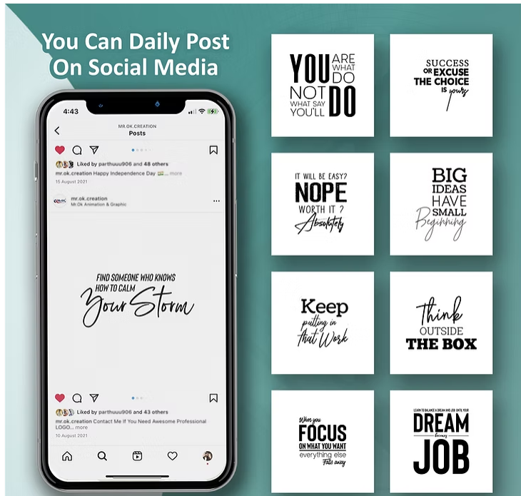 750+Social Media Daily Post